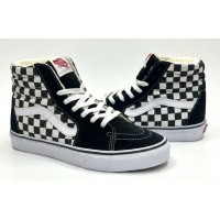 Кеды Vans Sk8-Hi Black White Checkerboard