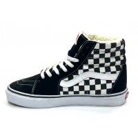 Кеды Vans Sk8-Hi Black White Checkerboard