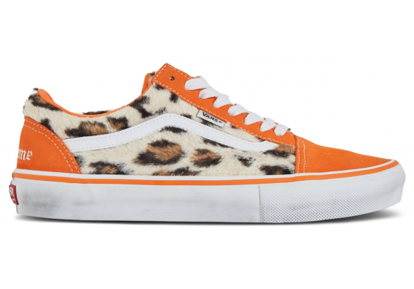 Supreme x Vans Skate Old Skool Leopard Pack Orange