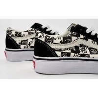 Vans Old Skool Checkerboard Graffity Black White