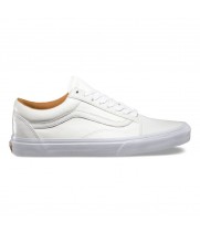 Кожаные кеды Vans OLD SKOOL белые