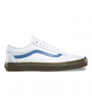 Кожаные кеды Vans OLD SKOOL BLEACHER белые