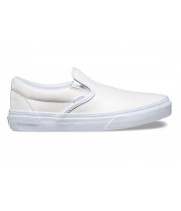 Кожаные кеды Vans Classic Slip-On (Metallic Gore) белые